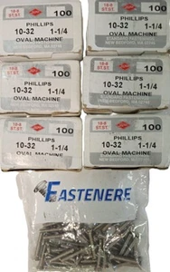 #10-32 Screws Oval Machine LOT OF 650 Stainless Steel 1-1/4 Countersunk Phillips - Picture 1 of 6