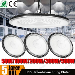 UFO LED Hallenbeleuchtung Industrielampe High bay Hallenstrahler Hallenleuchte - Bild 1 von 33
