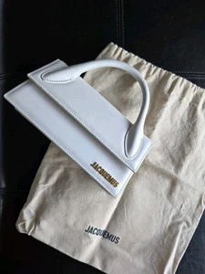 Authentic JACQUEMUS White Long Chiquito Bag - Excellent Pre-loved Condition - Picture 1 of 10