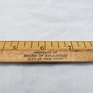 Vintage Wooden Ruler City of NY Property Board of Education - Picture 1 of 8