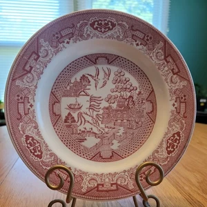 Vintage Royal China USA Red Willow Ware 10" Dinner Plate underglaze N52 - Picture 1 of 9