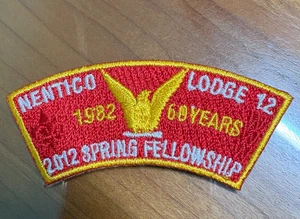 OA Nentico Lodge 12 2012 Spring Fellowship BOY SCOUT Baltimore Area roter Aufnäher - Bild 1 von 3