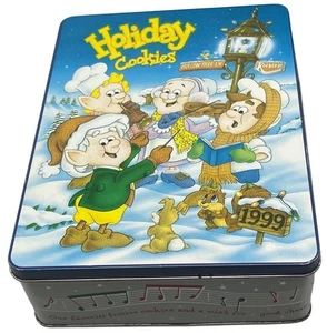 Holiday Cookies Dose 1999 Keebler Company Made in USA Menschen Tiere Schnee LESEN - Bild 1 von 6