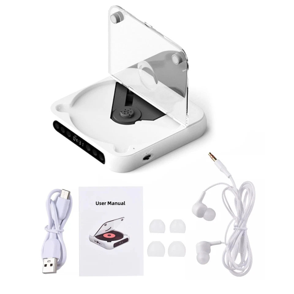 5V2A BT 5.3 Portable CD Player CD/USB/3.5mm AUX Multi-scenario Applications - Image 1 of 4