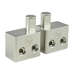 Pair of 1X 0Ga Input 2X 0Ga or 4X 0Ga Output Reducer With Offset Stub Audiopipe - Picture 1 of 6