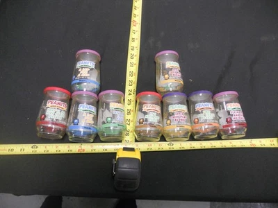Vintage Jelly Jar & Lid Set of 7 The Peanuts Gang Welch's Made In USA Lot of 9 - Image 1 of 4