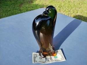 Rare Vintage Art Glass Falcon Bird 9.5" - Picture 1 of 21