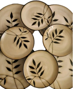 8 piatti Midnight Palm by Gibson Elite Designs 4 piatti, 4 piatti insalata - Foto 1 di 9