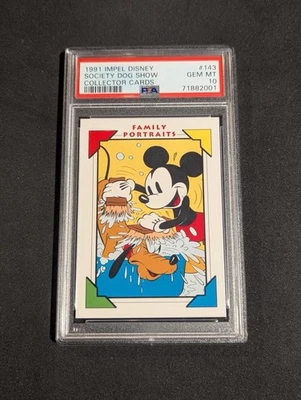 1991 Impel Disney Collector Cards Society Dog Show Mickey/Pluto PSA GEM MINT 10 - Image 1 of 2
