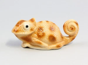 9942279 Porcelain Figurine Chameleon Brown Wagner & Apel L13cm - Picture 1 of 1