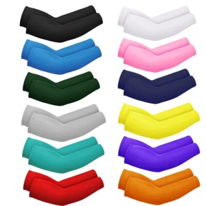 Cooling Compression Arm Sleeves UV Sun Protection Sports Outdoor for Men Women - Picture 1 of 21