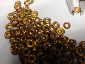 (100) #10 Solid Brass Finishing Washers Cup Washers Free Shipping - Picture 1 of 3
