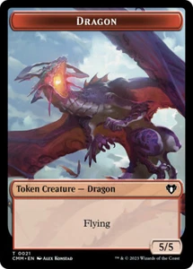 MTG {Dragon Token} (5/5) // {Human Soldier Token} - Commander Masters #T21T06 - Picture 1 of 1