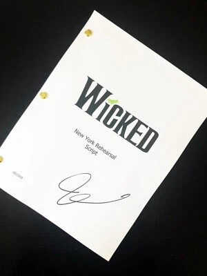 Idina Menzel Wicked Broadway Musical Signed Rehearsal Script - 124 pages - Image 1 of 3