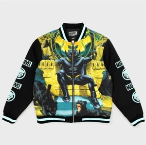 Black Panther Throne Adult Bomber Jacket Marvel/Loungefly Brand New L-XXL - Picture 1 of 12