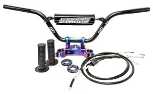 crf110 bar kit Staggs Racing Crf110 Crf125F Bar Kit Jet Fuel blue Clamp - Picture 1 of 3