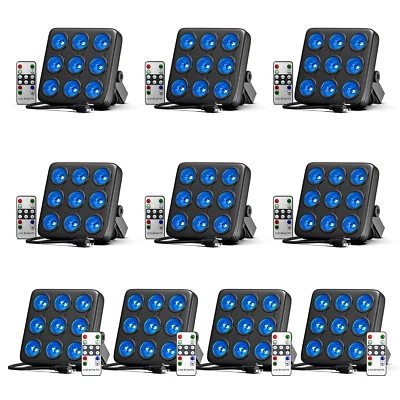 10X LED PAR Licht RGBW Bühnenbeleuchtung DMX Strobe Party DJ Disco Fernbedienung - Bild 1 von 4