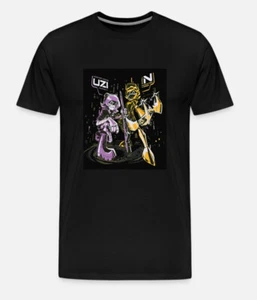 Uzi and N Murder Drones Black Unisex T-Shirt (14-15 years) - Picture 1 of 1