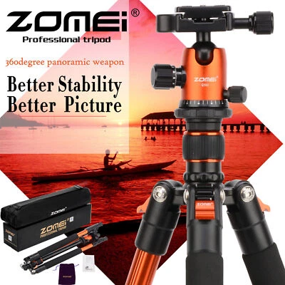 ZOMEI Q-555 Camera Tripod Ball Head Stand Travel for Canon Nikon DSLR Camera - Image 1 of 4