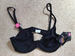 Intima Cherry Multi-way Bra Black UK 34C - New With Tags - Picture 1 of 5
