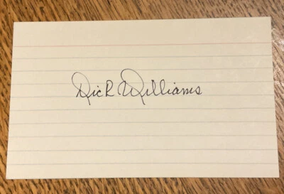 Dick Williams Signed 3x5 Index Card Autographed Baseball Hall of Fame - Image 1 of 2