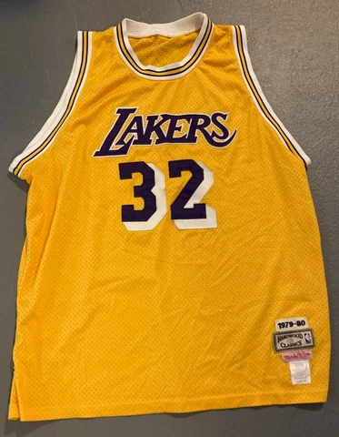 Lakers Magic Johnson Jersey 1979-80 Hardwood Classic Mitchell & Ness Size 52 Cover