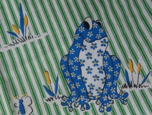 c 1969 Woodstock Head Scarf Hallucinogen LSD Frog Licking BoHo Chic Flower Power - Picture 1 of 12