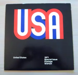 1971 USPS Sonderausgabe Jahresset mit Folio postfrisch Briefmarken HTF Typ 2 - neuwertig schön! - Bild 1 von 5