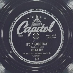 PEGGY LEE WITH DAVE BARBOUR He'S Just My Kind / It'S A Good Day CAPITOL 322 EX - Picture 1 of 4