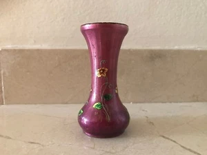 French 19th Century Bronze Enamel Miniature Vase - Picture 1 of 4