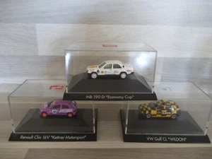 Konvolut Herpa 1:87 Mercedes Benz 190D Economy Cup / Renault Clio 16V / VW Golf  - Picture 1 of 1