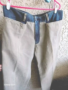 DIESEL DENIM JEANS  BEIGE/TAN  WITH  BLUE ACCENT  SZ.36/34 - Picture 1 of 13