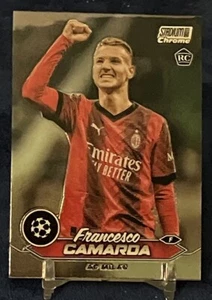 2023-24 Topps UEFA Stadium Club Chrome Francesco Camarda RC #36 AC Milan - Picture 1 of 2