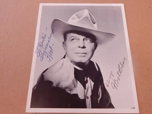Original Signed 5.5 x6 3/4 Photo Auto Hoot Gibson D 1962 Cowboy in Western Films - Picture 1 of 3