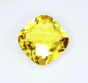 Natural Yellow Sapphire 10 Ct Ring Size Cushion Cut Loose Gemstone Certified gem - Picture 1 of 13