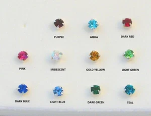 SOLID 925 STERLING SILVER CUBIC ZIRCONIA STUD EARRINGS ASST COLOURS GIFT BOX UK - Picture 1 of 1