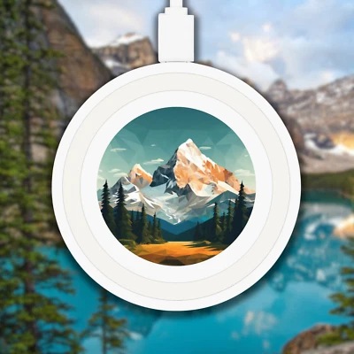 Wireless Charger 'Rockies' - Rocky Mountain Wireless Charging Pad for Smartphone - Image 1 of 4