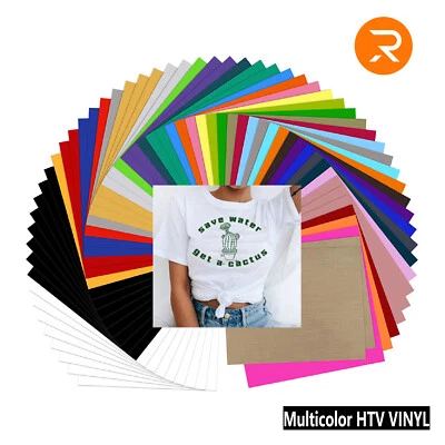 HTV Heat Transfer Vinyl Sheets for Tshirt - Iron Heat Press Vinyl T-Shirt DIY - image 1 of 4