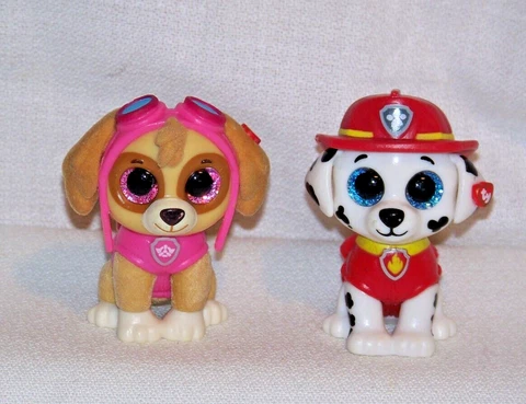 TY Paw Patrol Mini Boos Sky Pink Marshall Firefighter 2 inch Boo Figure Dogs Cover