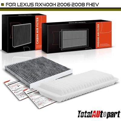 Motor e filtro de ar de cabine de carbono ativado para Lexus RX400h 2006-2008 dianteiro - Imagem 1 de 4