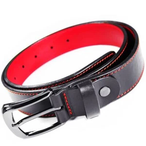 Cinturón de cuero CCW grueso rojo/negro para llevar todos los días IWB cinturón de moda - Imagen 1 de 13