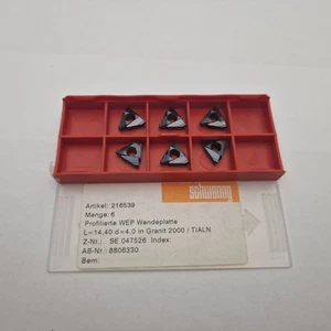 SCHWANOG WEP WENDESCHNEIDPLATTE MIT PROFIL HARTMETALL Drehmaschine Gewindeschneidwerkzeug 11-1 - Bild 1 von 11