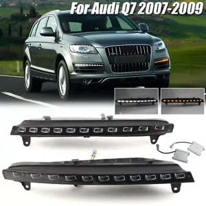 2X LED luz de marcha diurna intermitente luz intermitente luz secundaria DRL para Audi Q7 2007-2009 - Imagen 1 de 13
