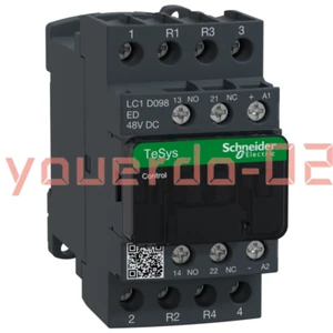 1 PC New Schneider LC1D098ED TeSys Deca, 4P(2NO+2NC),AC-1, =440V,20A,48V DC coil - Picture 1 of 5