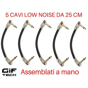 5 PZ CAVI PATCH 25 CM JACK ANGOLO EFFETTI PEDALINI BOSS BEHRINGER MXR ANGLE PIPA - Imagen 1 de 1