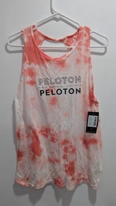 Peloton Double Twist Back Tank Top Women SZ Medium Tie Dye Gym Yoga, NWT - Picture 1 of 7