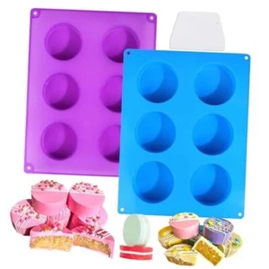 Silicone Cake Puck Mold Set,Chocolate Covered Flat Cake Pop Mold for Cookie  - Afbeelding 1 van 8