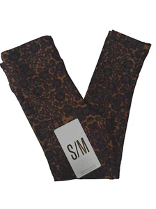 NEW Lularoe Leggings Girls S/M (sz 2-8) Floral Dark Buttery Soft Stretch - Picture 1 of 7