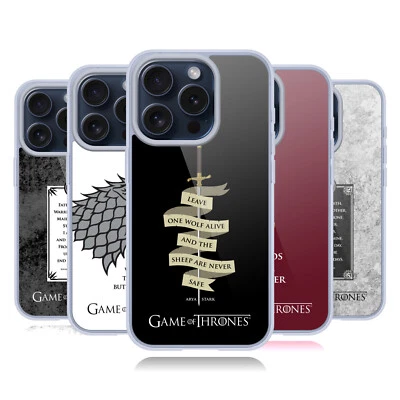 OFFICIAL HBO GAME OF THRONES GRAPHICS SOFT GEL CASE FOR APPLE iPHONE PHONES - Image 1 of 4