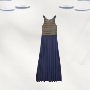 Ex White Stuff Women's Sleeveless Jersey Maxi Dress in Navy - Picture 1 of 2